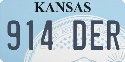 KS license plate 914DER