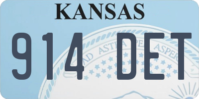 KS license plate 914DET