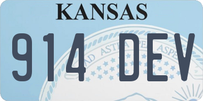 KS license plate 914DEV