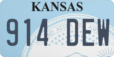 KS license plate 914DEW