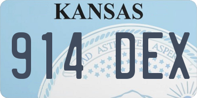 KS license plate 914DEX