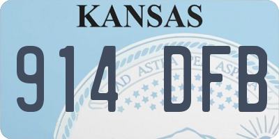 KS license plate 914DFB