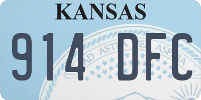 KS license plate 914DFC