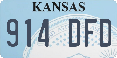 KS license plate 914DFD