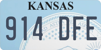 KS license plate 914DFE