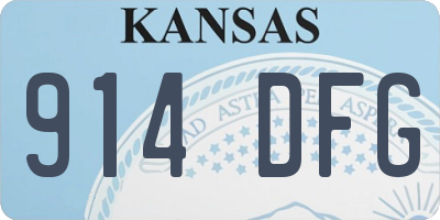 KS license plate 914DFG
