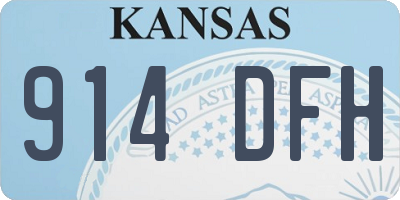 KS license plate 914DFH