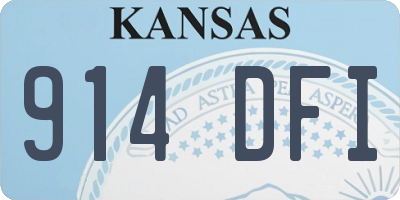 KS license plate 914DFI