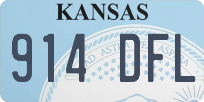 KS license plate 914DFL