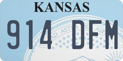 KS license plate 914DFM