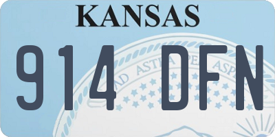 KS license plate 914DFN