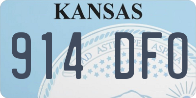 KS license plate 914DFO