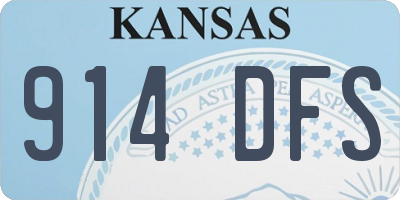 KS license plate 914DFS