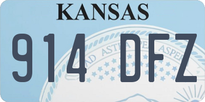 KS license plate 914DFZ