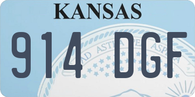 KS license plate 914DGF