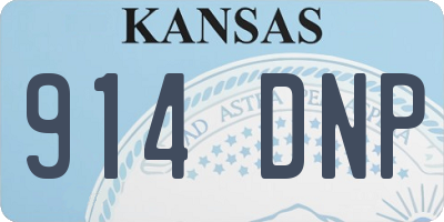 KS license plate 914DNP