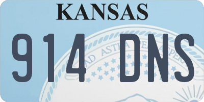 KS license plate 914DNS