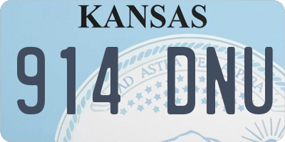 KS license plate 914DNU