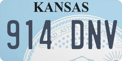 KS license plate 914DNV