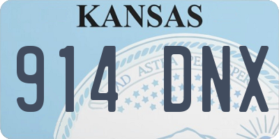 KS license plate 914DNX