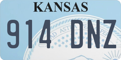 KS license plate 914DNZ