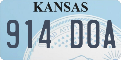 KS license plate 914DOA
