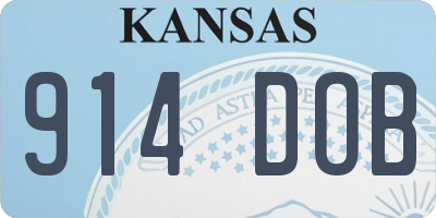 KS license plate 914DOB