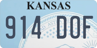 KS license plate 914DOF