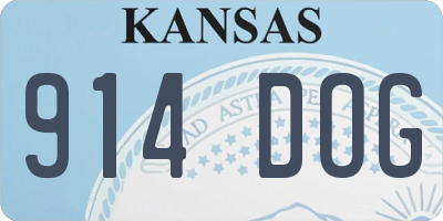KS license plate 914DOG