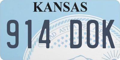 KS license plate 914DOK