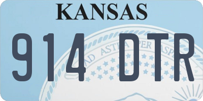KS license plate 914DTR