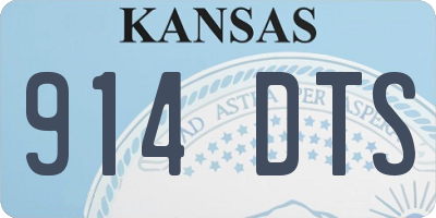 KS license plate 914DTS
