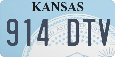 KS license plate 914DTV