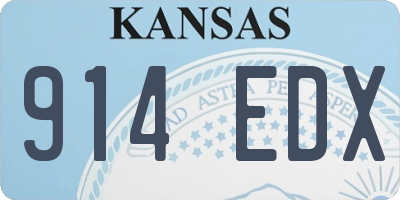 KS license plate 914EDX