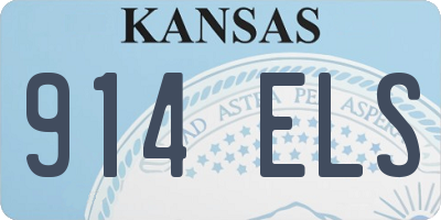 KS license plate 914ELS