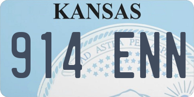 KS license plate 914ENN