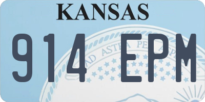 KS license plate 914EPM