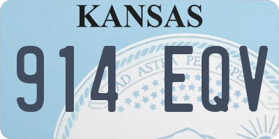 KS license plate 914EQV