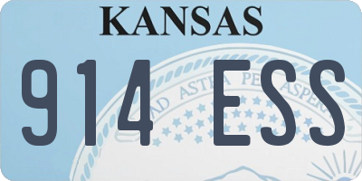 KS license plate 914ESS