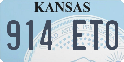 KS license plate 914ETO