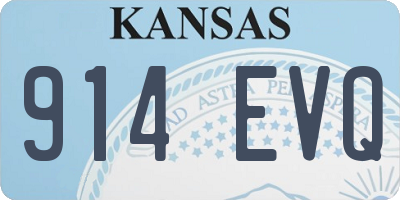 KS license plate 914EVQ