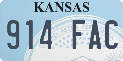 KS license plate 914FAC