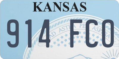 KS license plate 914FCO