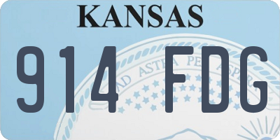 KS license plate 914FDG