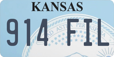 KS license plate 914FIL