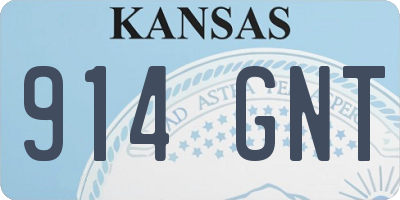 KS license plate 914GNT