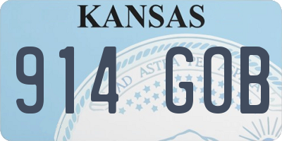 KS license plate 914GOB
