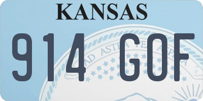 KS license plate 914GOF