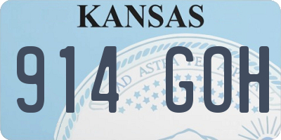 KS license plate 914GOH