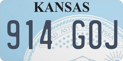 KS license plate 914GOJ
